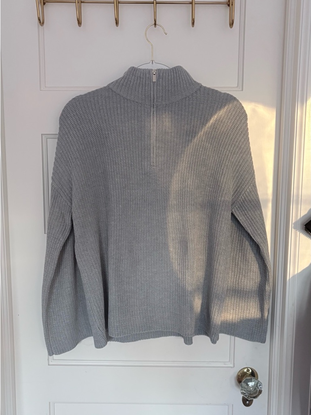 Gray edikted knit quarter-zip